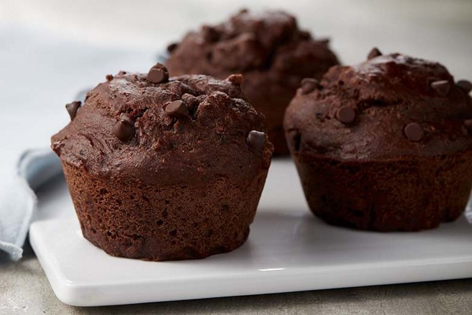 Chocolate Almond Butter Muffins With Dried Cherries