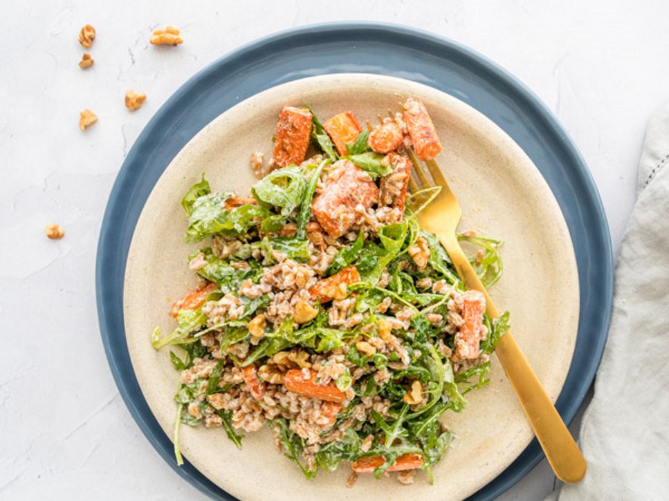 Roasted Carrot Farro Salad